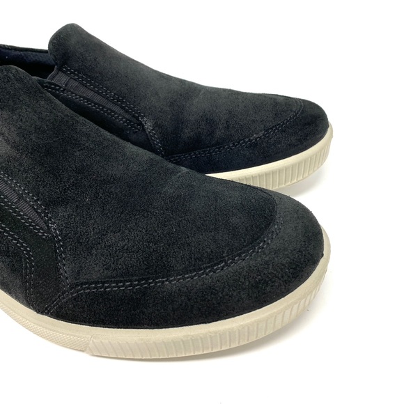 🌿Sale🌿 ECCO Ennio Slip On Suede Men's Sneakers Black Size 9 - Picture 6 of 9